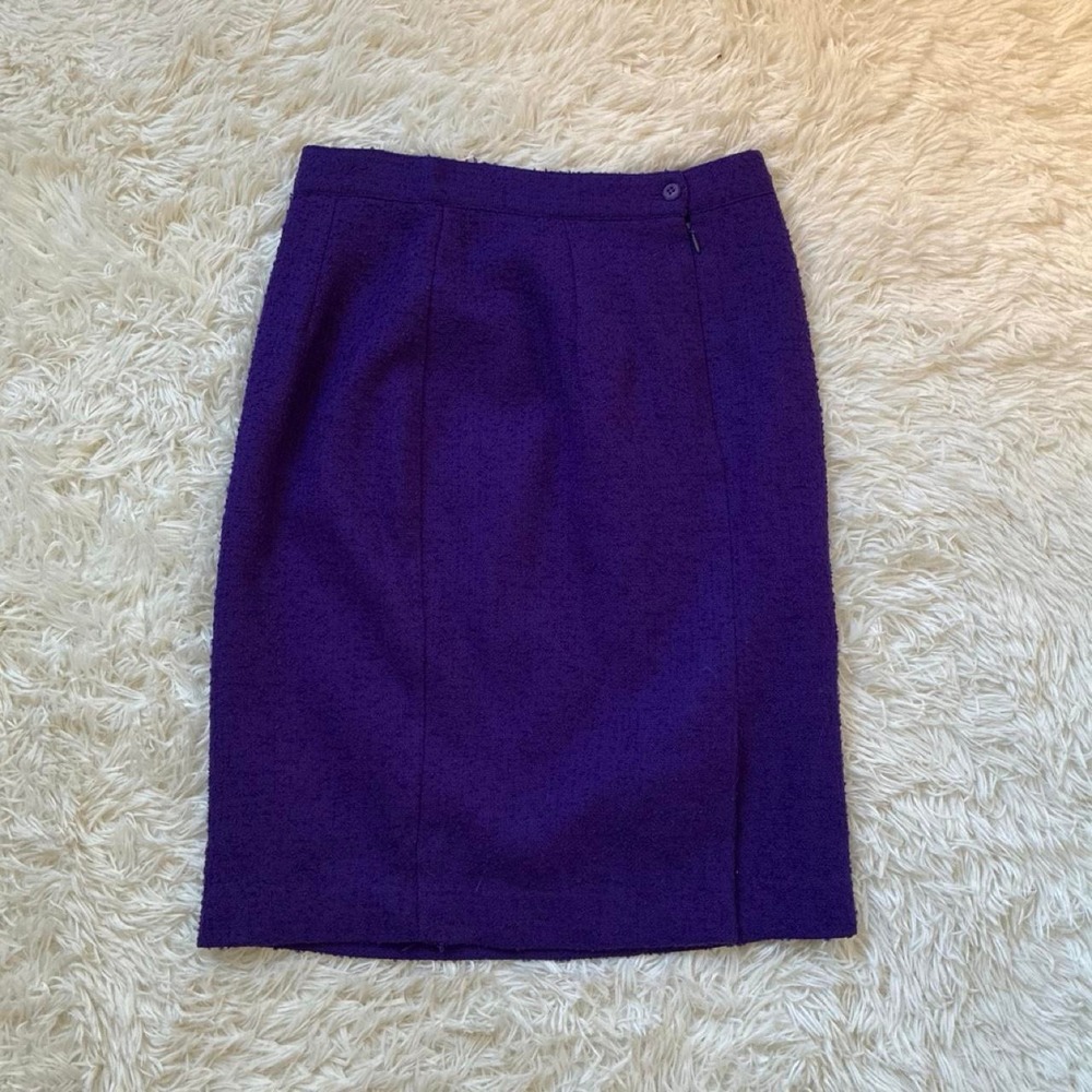Vintage David N 70s 80s Made in USA wool pencil skirt retro office work size 12